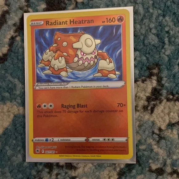 radiant heatran pokemon card astral radiance Pokmon Hit Points140 HP Form Heatran 100/172 - SWSH09 Brilliant